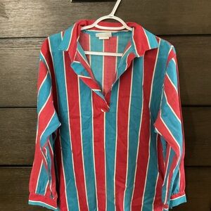 Striped Red and Blue Men's Shirt
